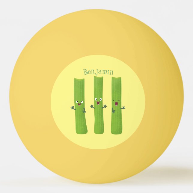 Bolinha De Ping Pong Legumes de trio com aipo-branco (Frente)