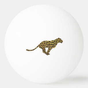 Bolinha De Ping Pong Leopard Brown e Yellow Silhouette