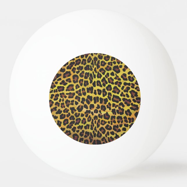Bolinha De Ping Pong Leopardo Brown e impressão amarelo (Frente)