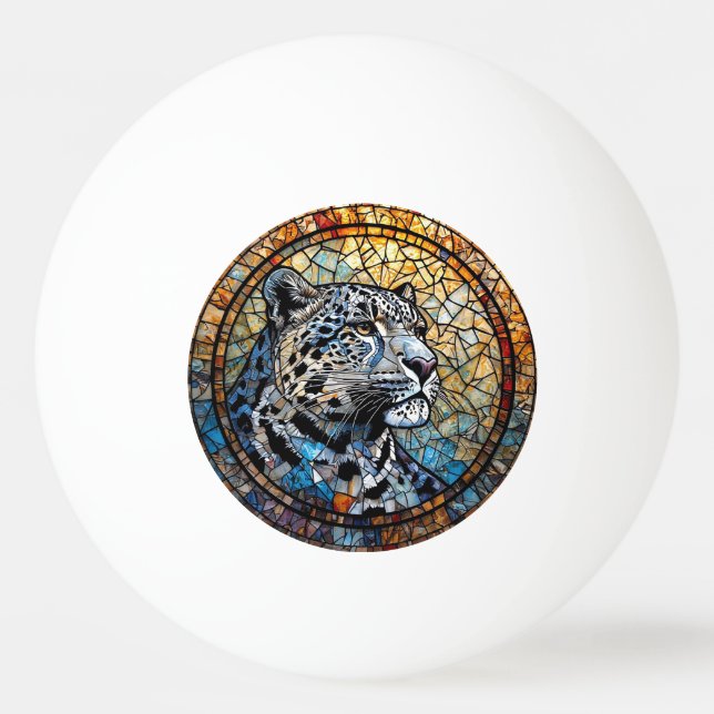 Bolinha De Ping Pong Leopardo com Tons Quentes e Frios (Frente)