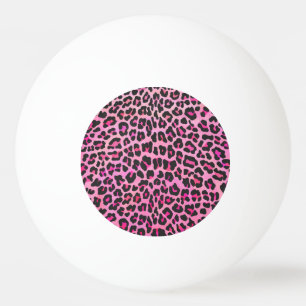 Bolinha De Ping Pong Leopardo, Impressão preto e rosa quente