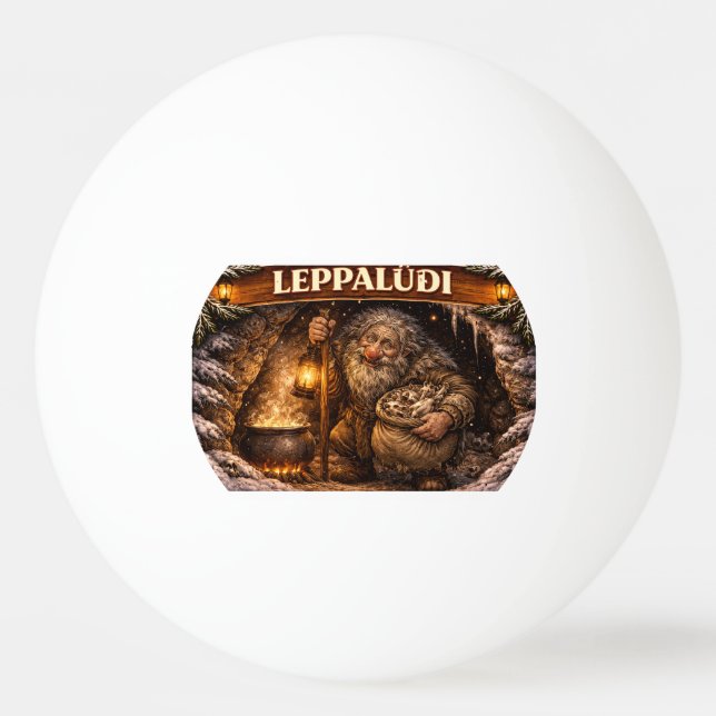 Bolinha De Ping Pong Leppaludi islandês Yule Lad (Frente)