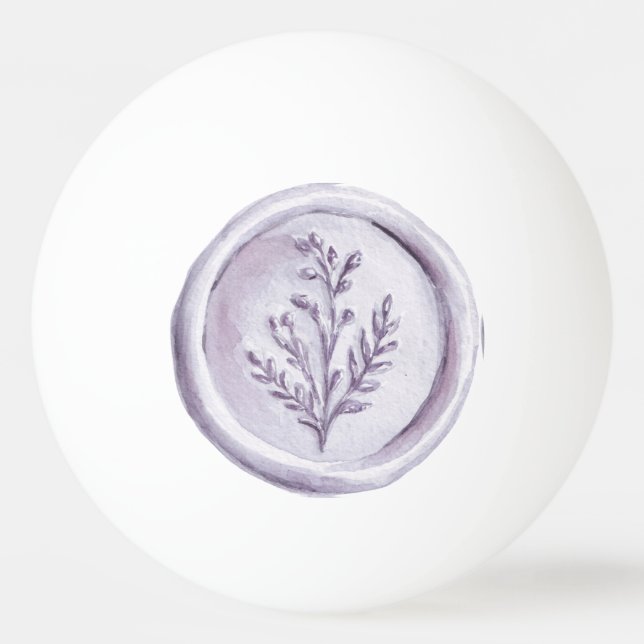 Bolinha De Ping Pong Lindas Flores de Lavanda Roxa (Frente)