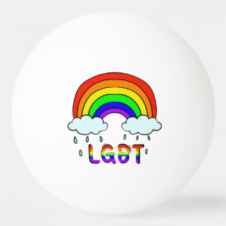 Bolinha De Ping Pong Lindo Arco-Íris Fofo Doodle LGBTQ