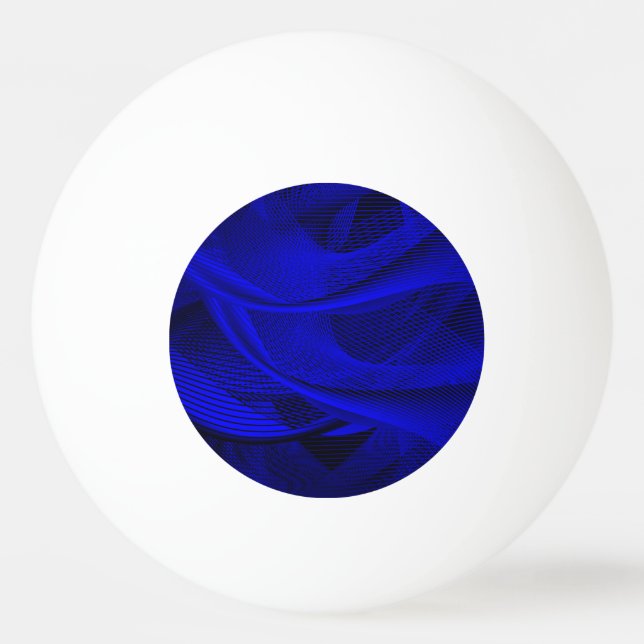 Bolinha De Ping Pong Linhas de onda abstratas (Frente)