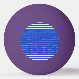 Bolinha De Ping Pong Listras Geométricas Brancas Azuis Legais