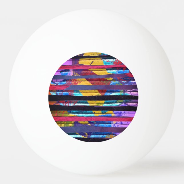 Bolinha De Ping Pong Listras metálicas (Frente)