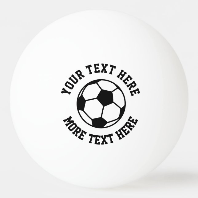Bolinha De Ping Pong Logo personalizado de futebol tênis de mesa (Frente)