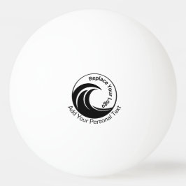 Bolinha De Ping Pong Logotipo de substituição minimalista & Texto Perso