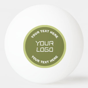 Bolinha De Ping Pong Logotipo ou Design e texto editável carregados Qua