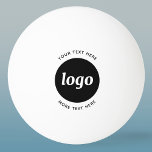 Bolinha De Ping Pong Logotipo Simples Com Empresa De Texto<br><div class="desc">Adicione seu próprio logotipo e escolha de texto a este design. Remova o texto superior ou inferior,  se preferir. Minimalista e profissional. Excelente para marcas de funcionários ou como promocional para seus clientes e clientes.</div>