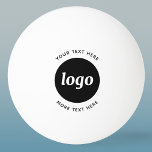 Bolinha De Ping Pong Logotipo Simples Com Empresa De Texto<br><div class="desc">Adicione seu próprio logotipo e escolha de texto a este design. Remova o texto superior ou inferior,  se preferir. Minimalista e profissional. Excelente para marcas de funcionários ou como promocional para seus clientes e clientes.</div>