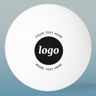 Bolinha De Ping Pong Logotipo Simples Com Texto Empresarial