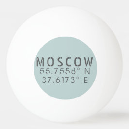 Bolinha De Ping Pong Longitude de Moscou Latitude