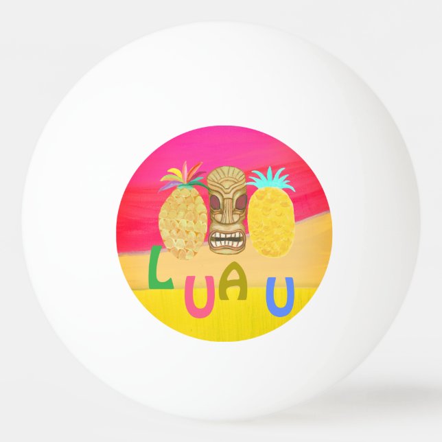 Bolinha De Ping Pong Luau Rosa Quente (Frente)