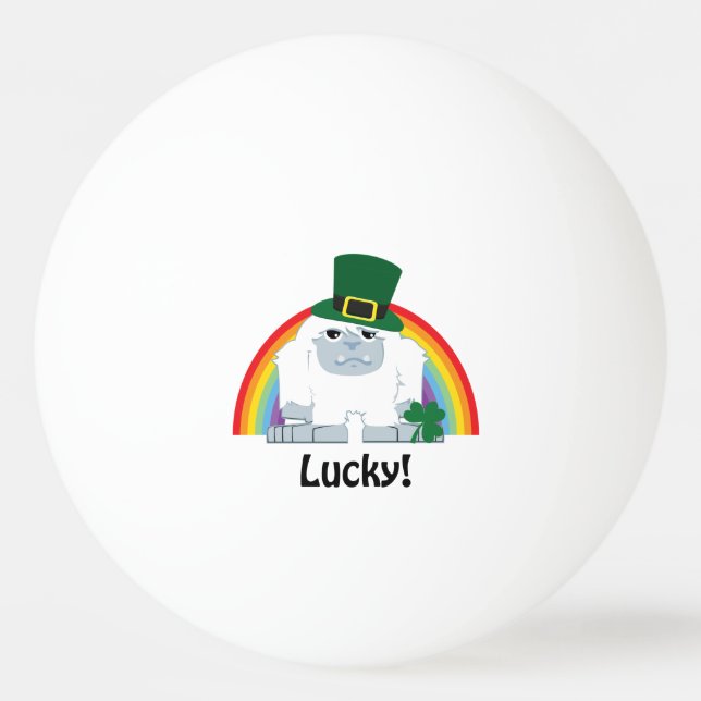 Bolinha De Ping Pong Lucky Yeti Leprechaun (Frente)