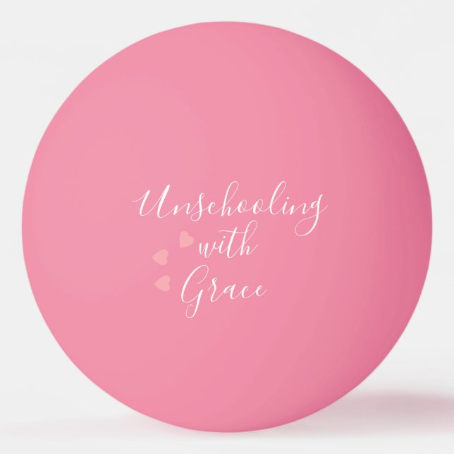 Bolinha De Ping Pong Mãe Desescolarizada Grace Hearts (Frente)