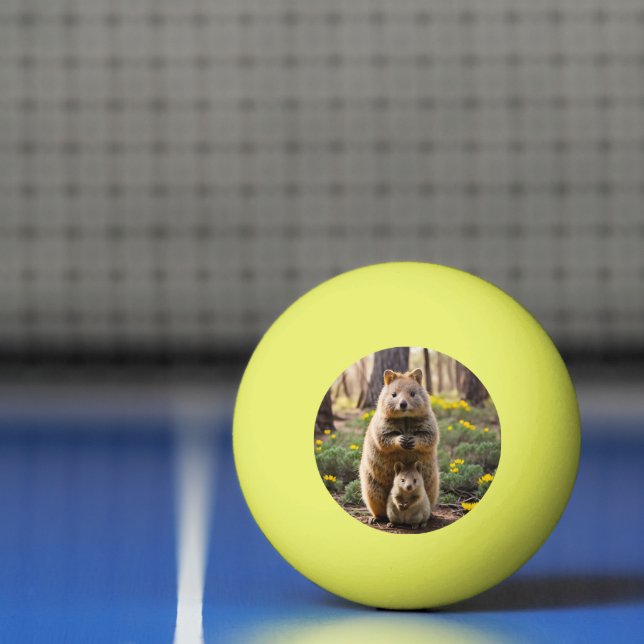 Bolinha De Ping Pong Mãe E Bebê Quokka, Ping Pong Ball (Líquido)