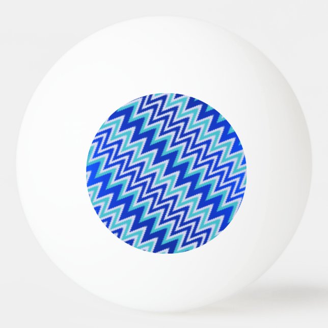 Bolinha De Ping Pong Mala de carteira iPhone azul-aqua branca zigzag st (Frente)