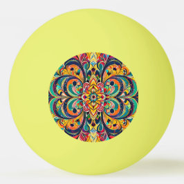 Bolinha De Ping Pong Mandala Sinfonia de Cores – Floral Psicodélico Ous