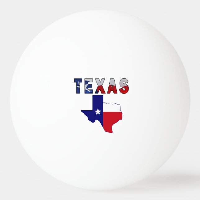 Bolinha De Ping Pong Mapa de Sinalizador com Texas (Frente)