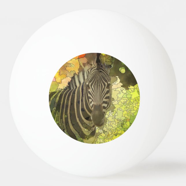 Bolinha De Ping Pong Mapiado - Zebra (Frente)