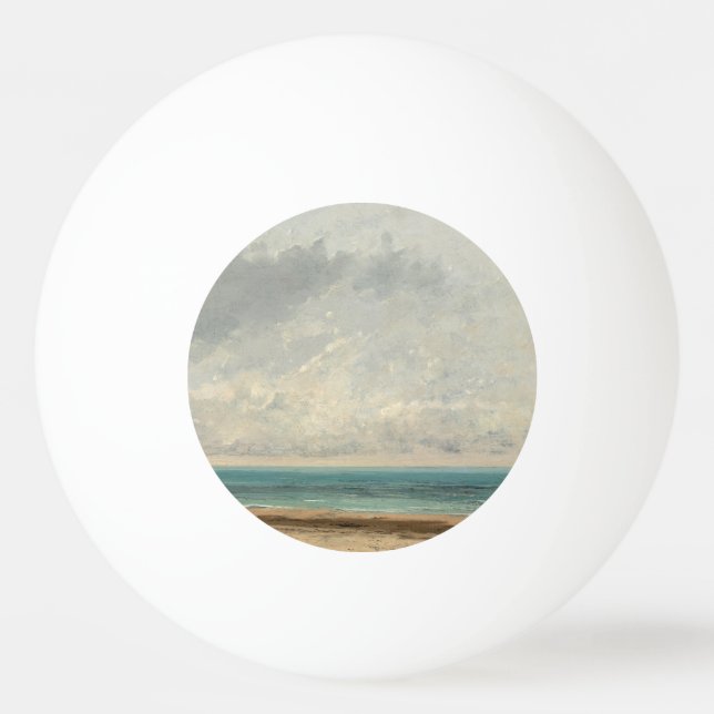 Bolinha De Ping Pong Mar Calmo - Gustave Courbet (Frente)