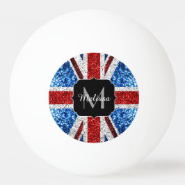 Bolinha De Ping Pong Marca do Reino Unido, vermelho, azul, brilho branc