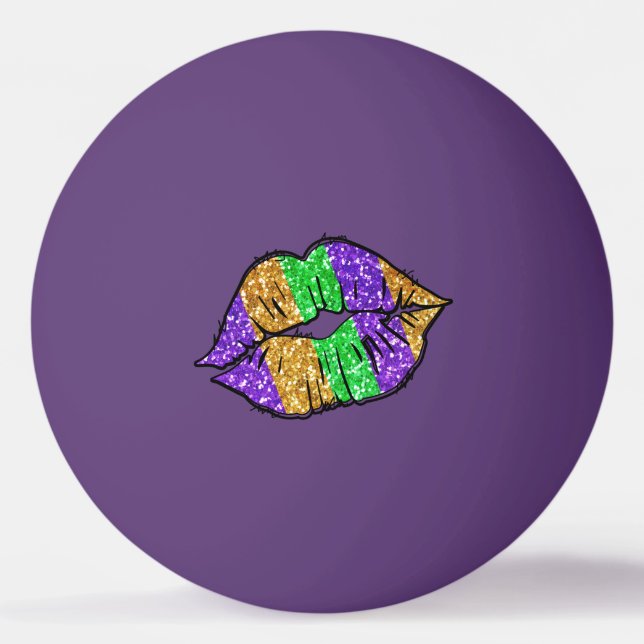 Bolinha De Ping Pong Mardi Gras Kiss Ping Pong Ball (Frente)