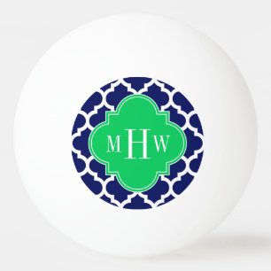 Bolinha De Ping Pong Marinho White Marroquino #5 Emerald 3 Monograma In