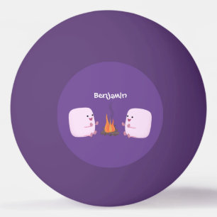 Bolinha De Ping Pong Marshmallows cor-de-rosa por cartoon de fogo de ac