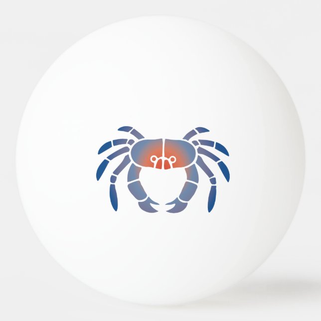 Bolinha De Ping Pong Maryland Blue Crab Coastal Design (Frente)