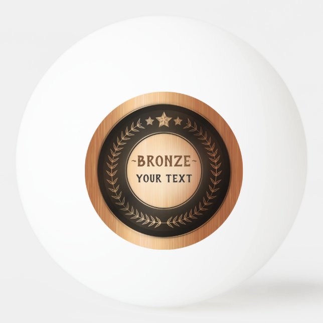 Bolinha De Ping Pong MEDALHA PERSONALIZADA DIY Bronze ADICIONE SEU LOGO (Frente)