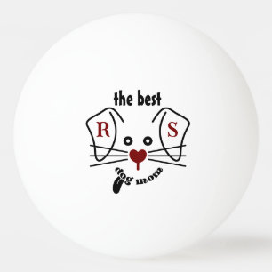 Bolinha De Ping Pong Melhor Cachorro Mãe Monograma Personalizado