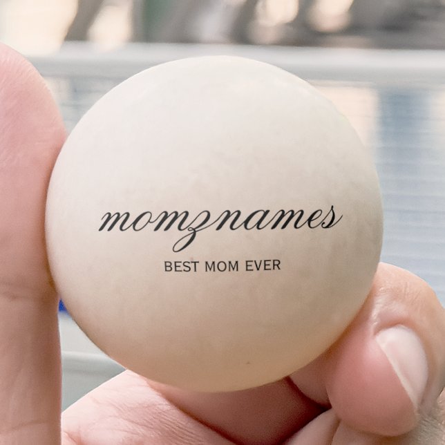 Bolinha De Ping Pong Melhor Mãe Personalizada Nome De Caligrafia (Criador carregado)