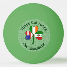 Bolinha De Ping Pong Mexicano Irish American Flag Shamrock Personalizad