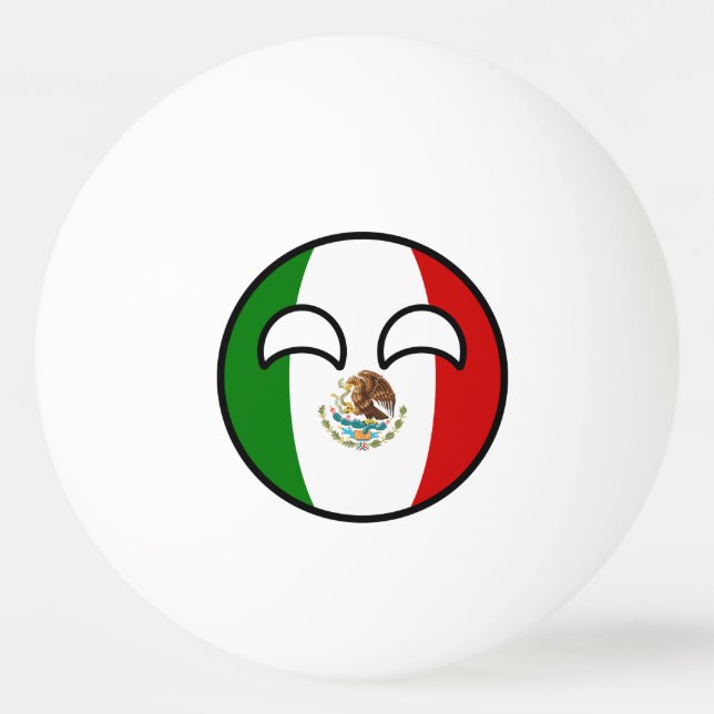 Bolinha De Ping Pong México Geeky de tensão engraçado Countryball (Frente)