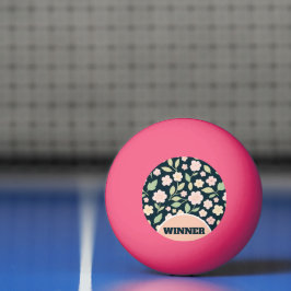 Bolinha De Ping Pong Modern Pink Wildflowers Pattern