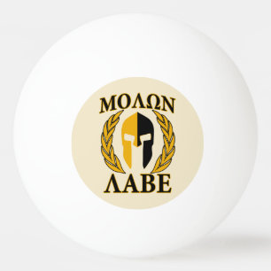 Bolinha De Ping Pong Molon Labe Spartan Helmet Laurels Black