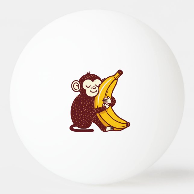 Bolinha De Ping Pong Monkey Love Banana (Frente)
