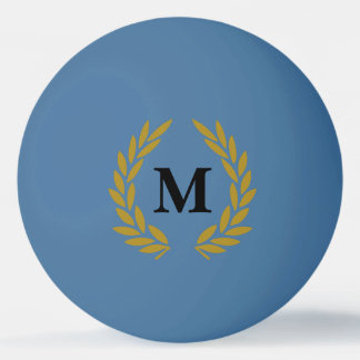 Bolinha De Ping Pong Monogram Lorberkranz Blau Gold