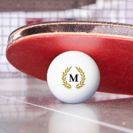Bolinha De Ping Pong Monogram Lorberkranz Gold