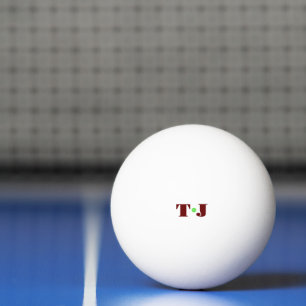 Bolinha De Ping Pong Monograma Colorida com Inicial