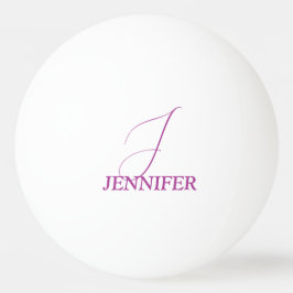 Bolinha De Ping Pong Monograma de ameixa