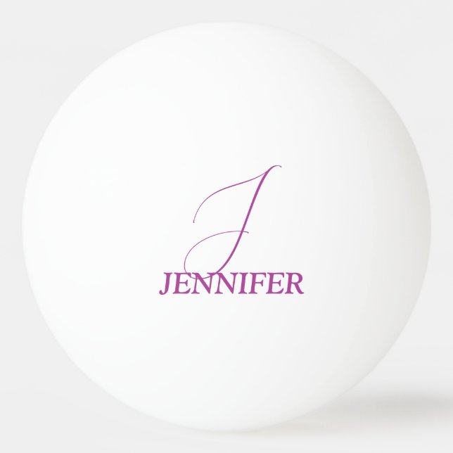 Bolinha De Ping Pong Monograma de ameixa (Frente)