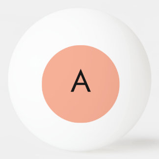 Bolinha De Ping Pong Monograma de Letra Personalizada Rosa