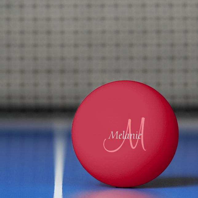 Bolinha De Ping Pong Monograma de Modelo de Tendência Moderna Elegante  (Líquido)