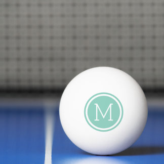 Bolinha De Ping Pong Monograma do Círculo Aquático Personalizado