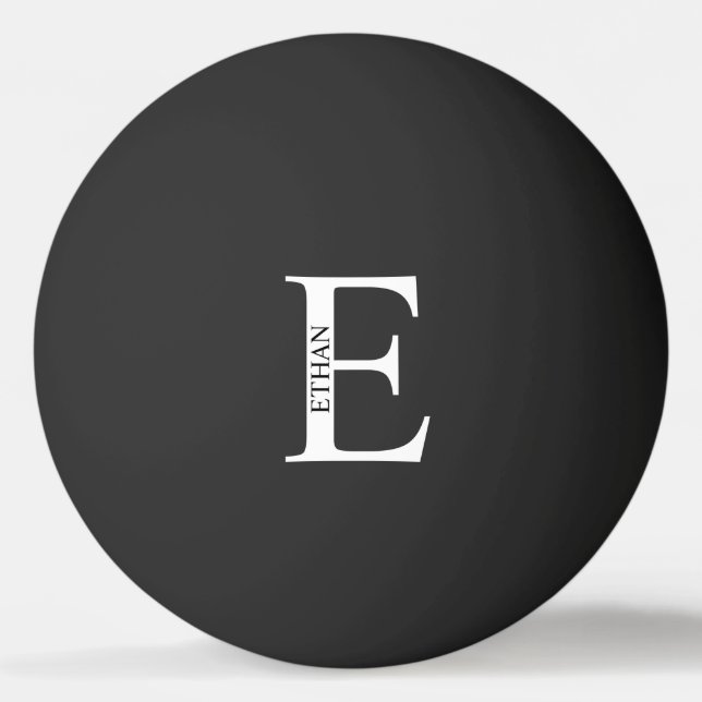 Bolinha De Ping Pong Monograma e Nome Personalizados (Verso)