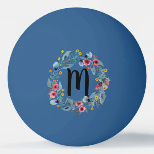 Bolinha De Ping Pong Monograma Floral